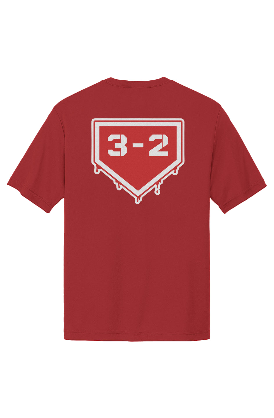 3-2 Drip Performance Tee - Red & White