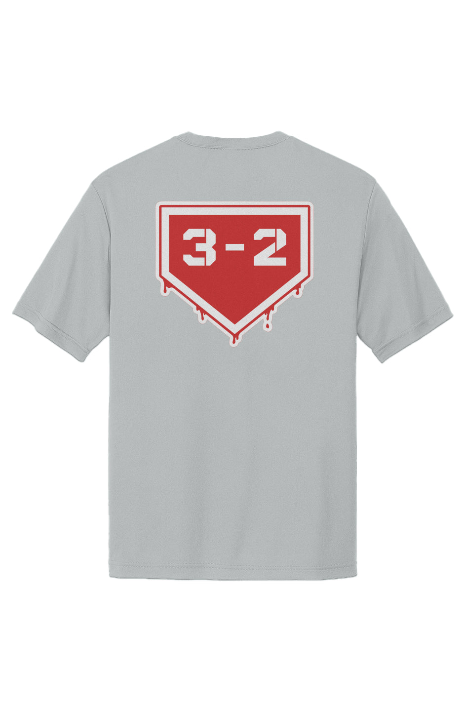 3-2 Drip Performance Tee - Red & White