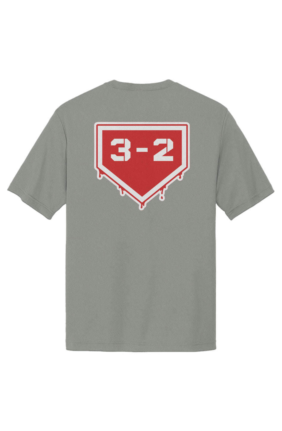3-2 Drip Performance Tee - Red & White