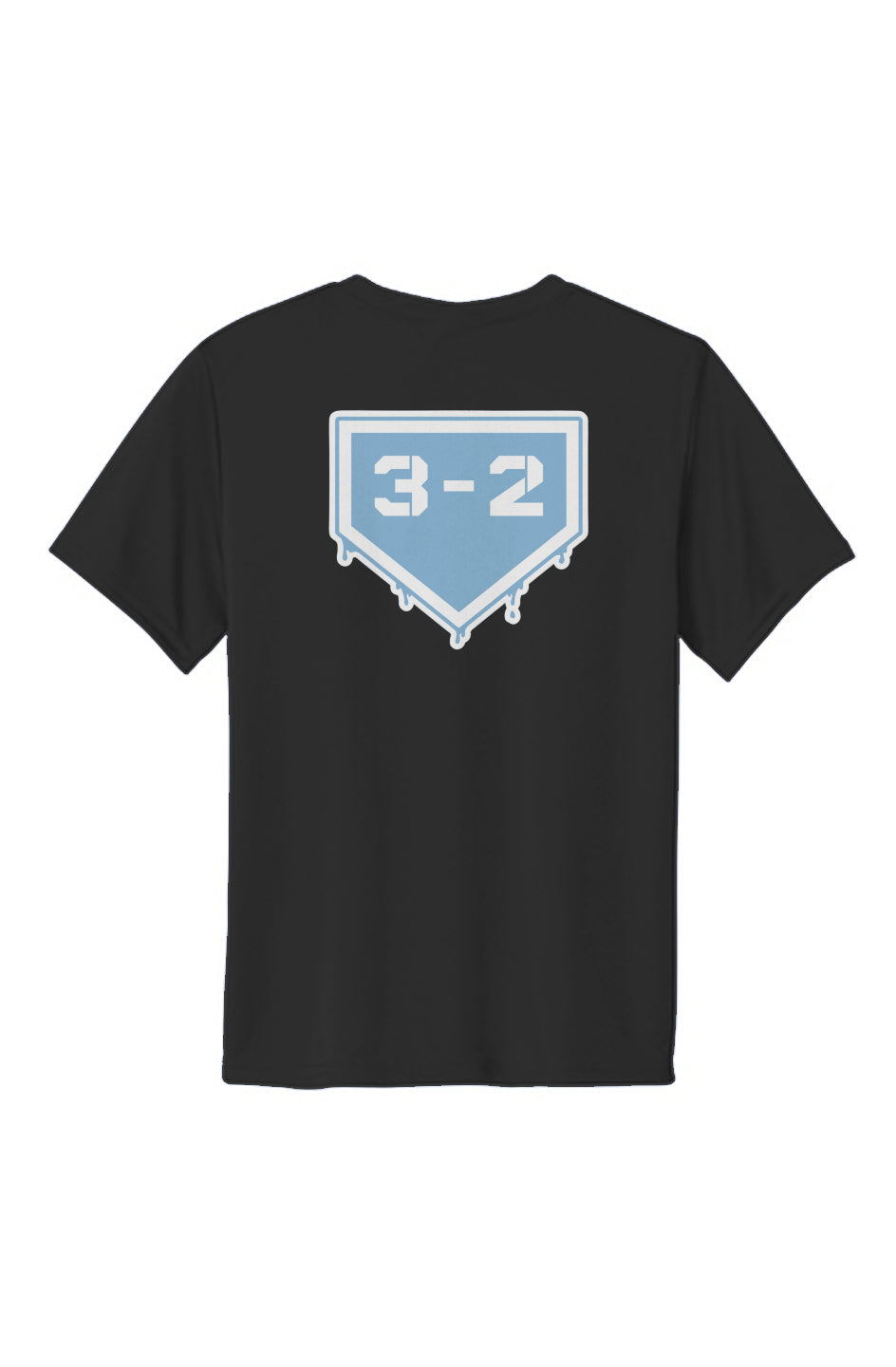 3-2 Drip Youth Performance Tee - Light Blue & White