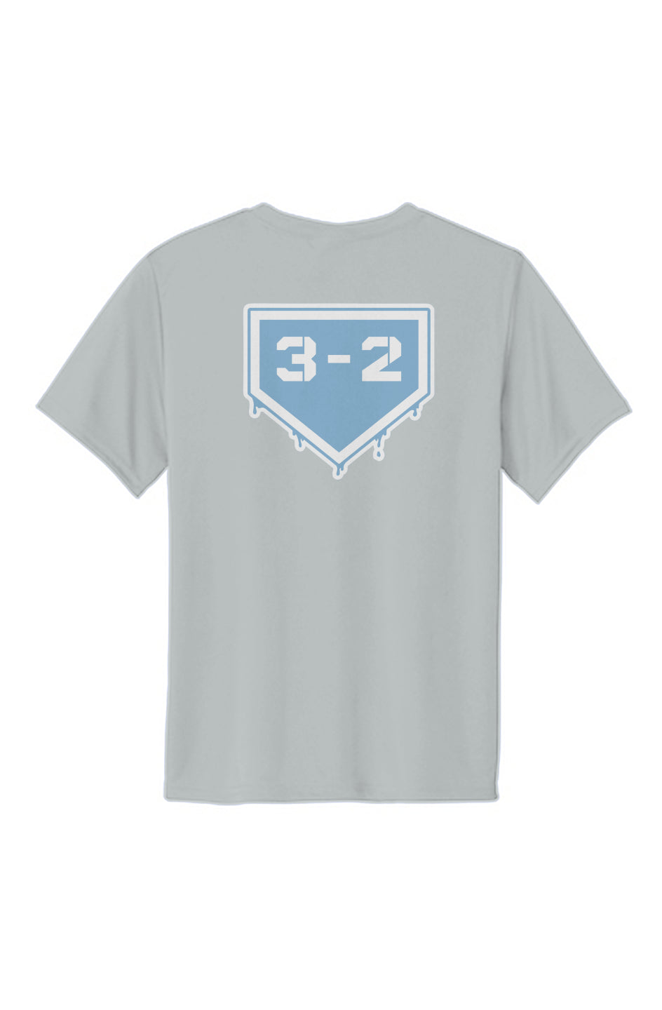 3-2 Drip Youth Performance Tee - Light Blue & White