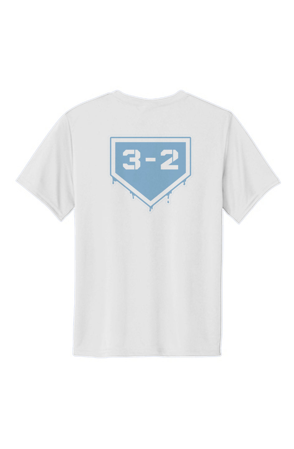 3-2 Drip Youth Performance Tee - Light Blue & White