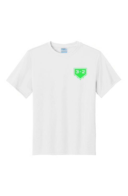 3-2 Drip Youth Performance Tee - Lime & White