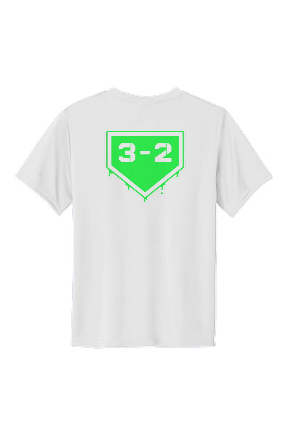 3-2 Drip Youth Performance Tee - Lime & White