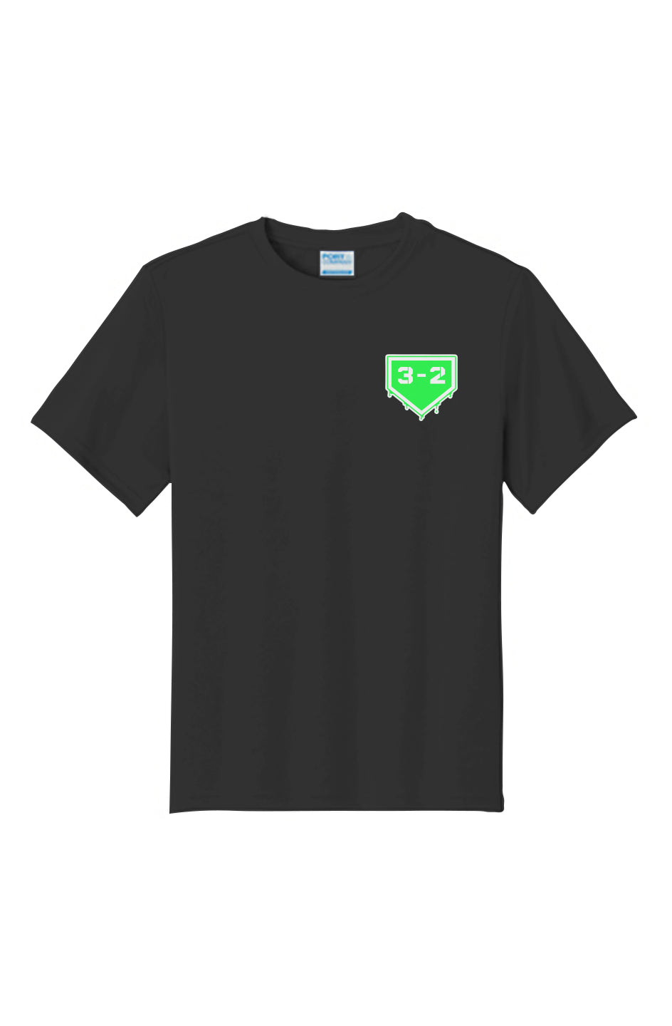 3-2 Drip Youth Performance Tee - Lime & White