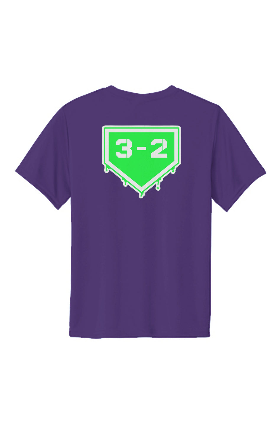 3-2 Drip Youth Performance Tee - Lime & White