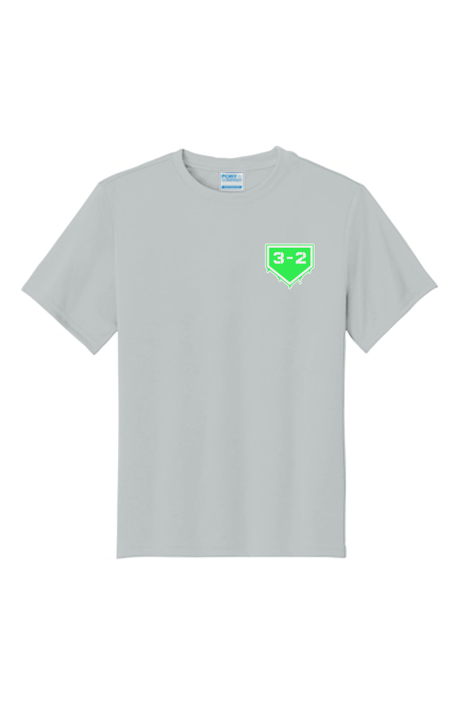 3-2 Drip Youth Performance Tee - Lime & White