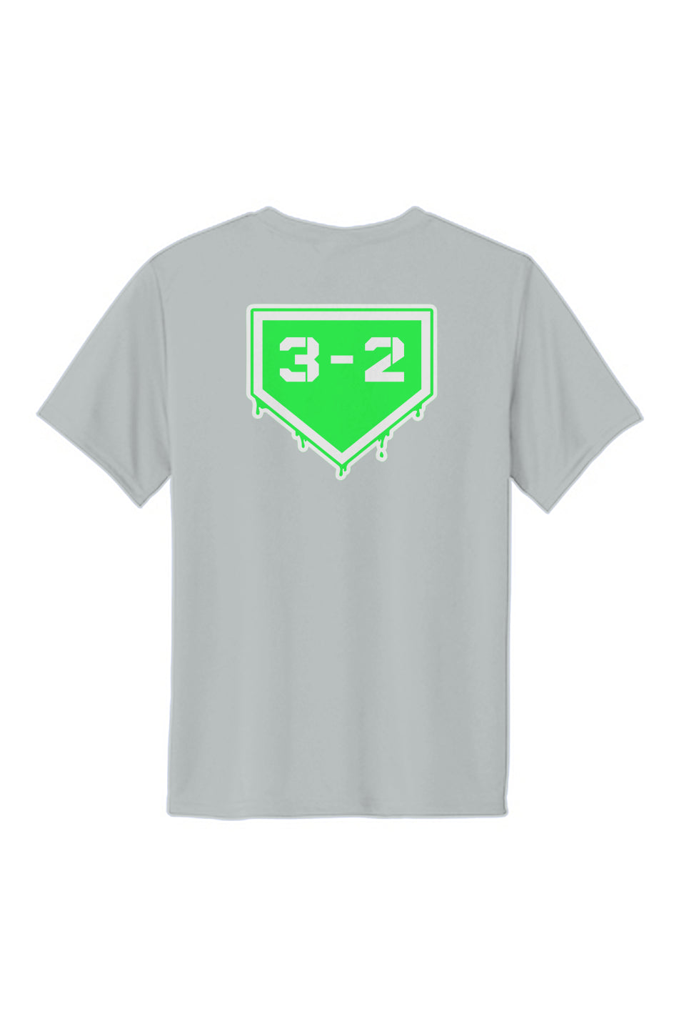 3-2 Drip Youth Performance Tee - Lime & White