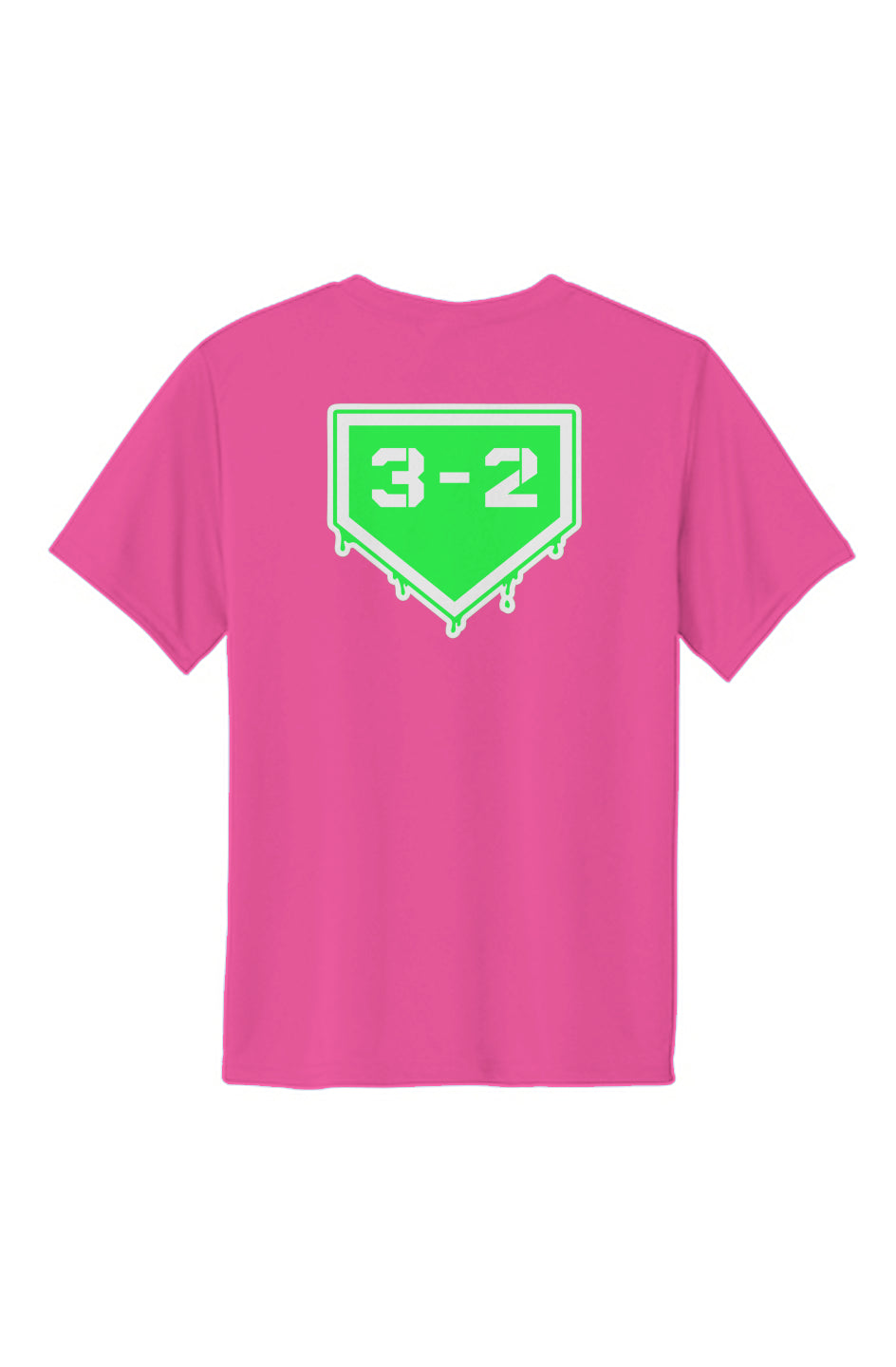3-2 Drip Youth Performance Tee - Lime & White