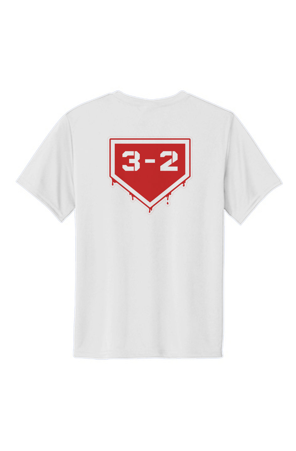 3-2 Drip Youth Performance Tee - Red & White