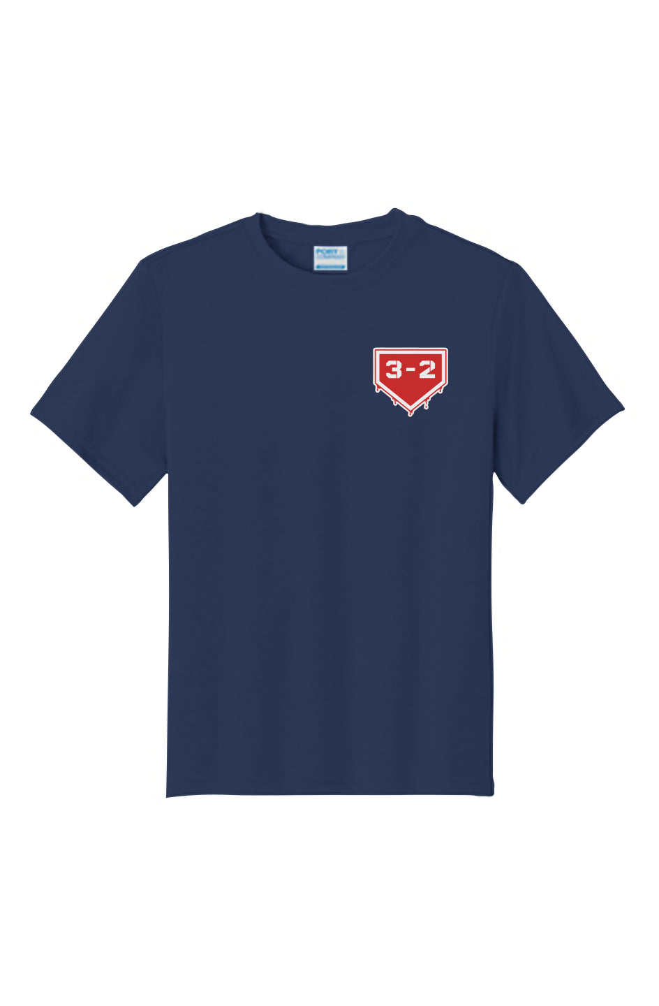 3-2 Drip Youth Performance Tee - Red & White