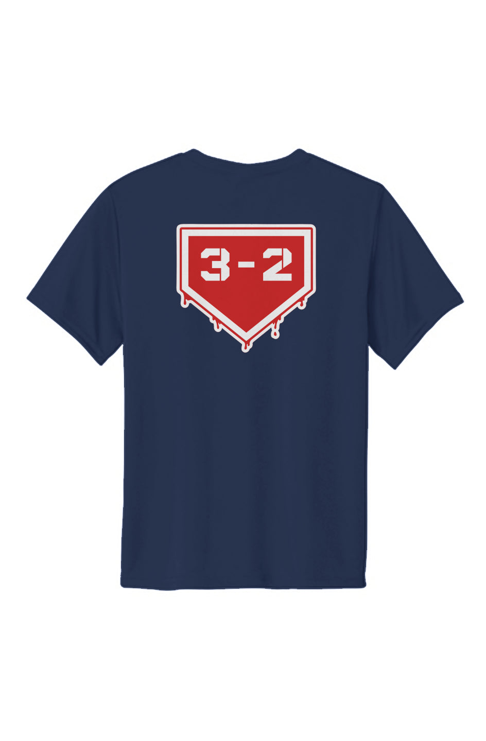 3-2 Drip Youth Performance Tee - Red & White