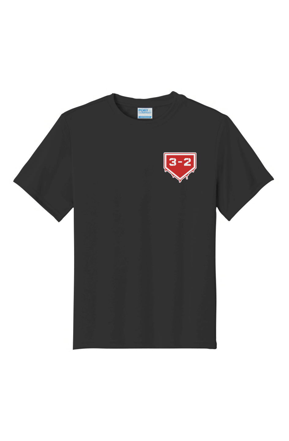 3-2 Drip Youth Performance Tee - Red & White