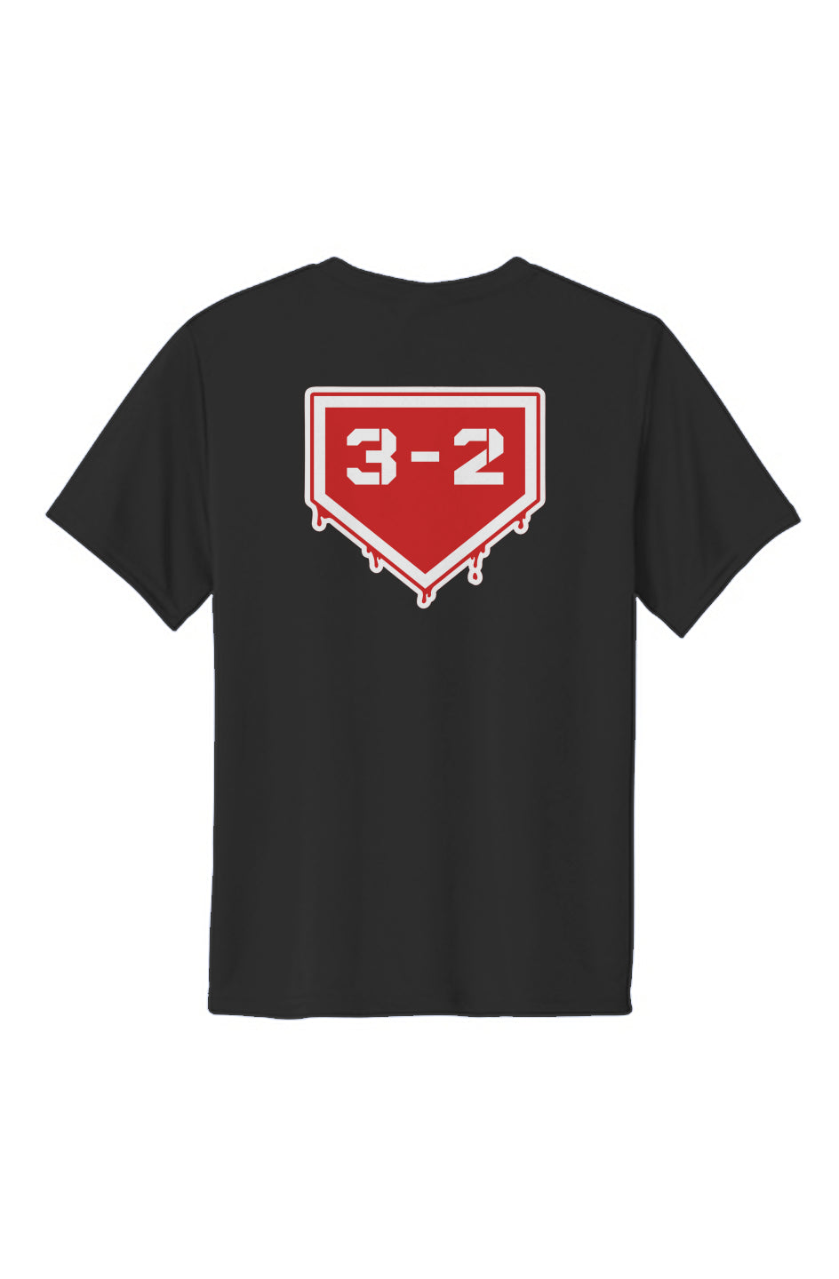 3-2 Drip Youth Performance Tee - Red & White