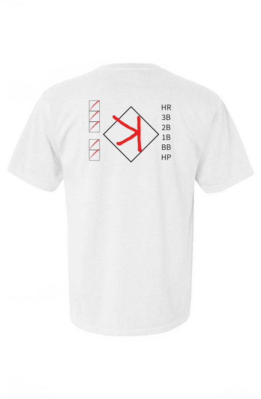 3-2 K Scorecard Heavyweight Cotton Tee - Red