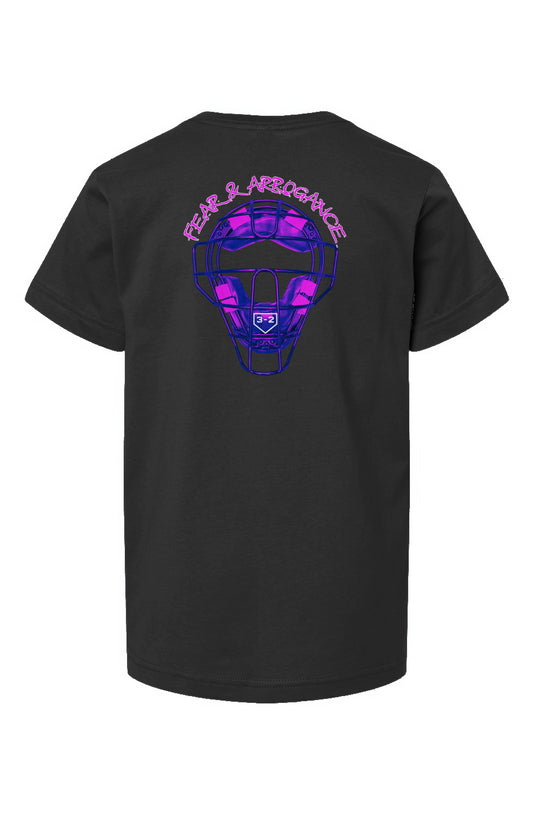 Fear & Arrogance Youth Heavyweight Cotton Tee - Pink & White