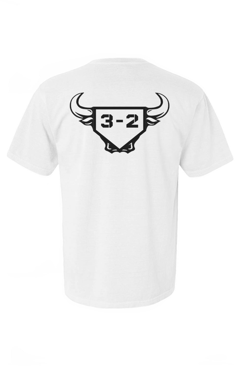 3-2 Bullpen Heavyweight Cotton Tee - Black Logo