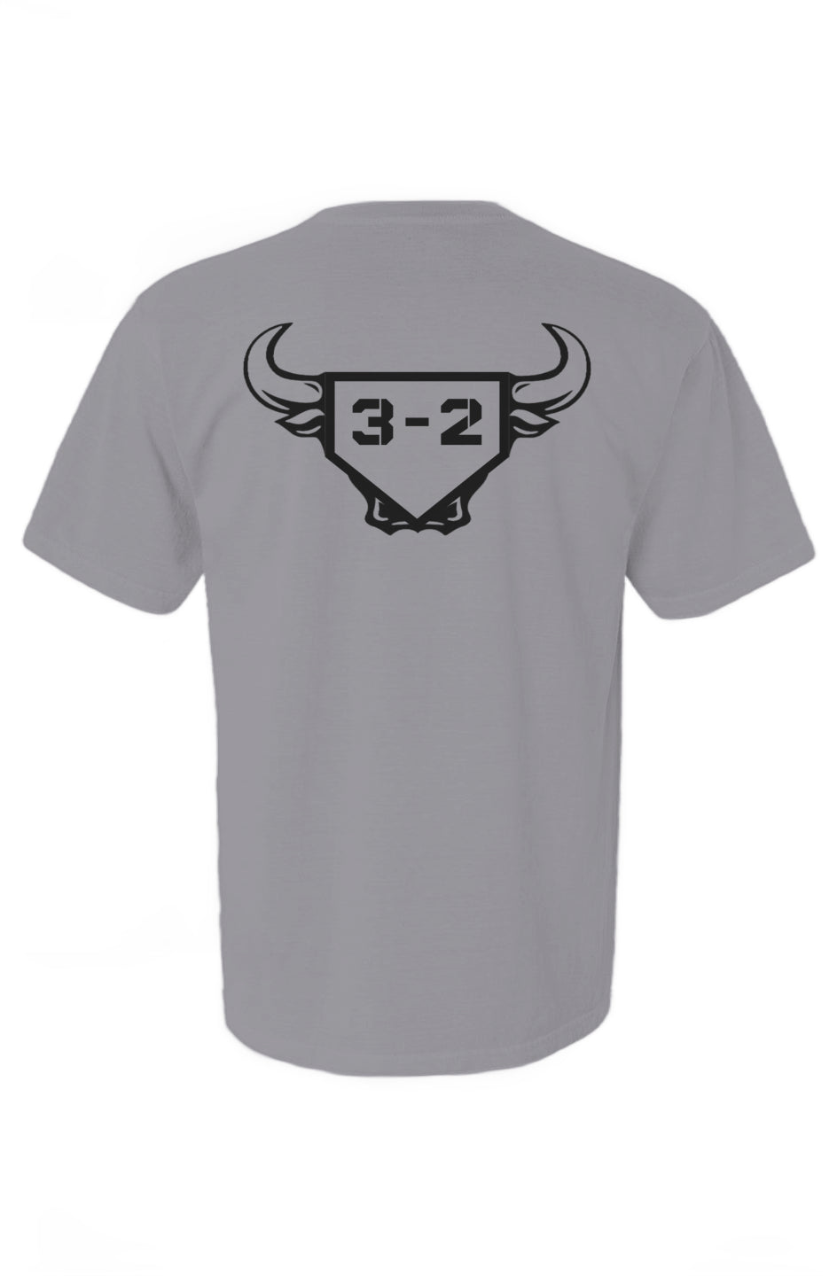 3-2 Bullpen Heavyweight Cotton Tee - Black Logo