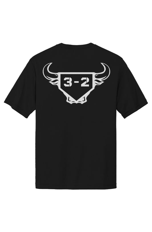 3-2 Bullpen Performance Tee - White Logo