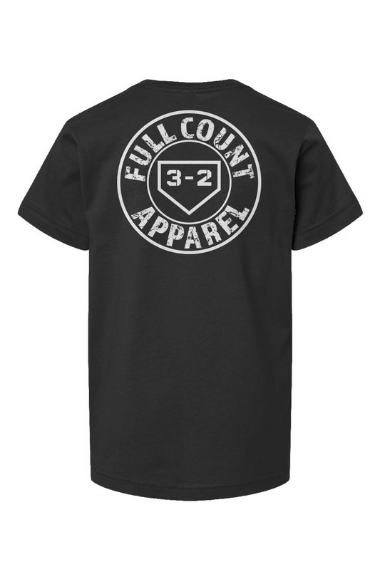 Circle Logo Youth Heavyweight Cotton Tee - White