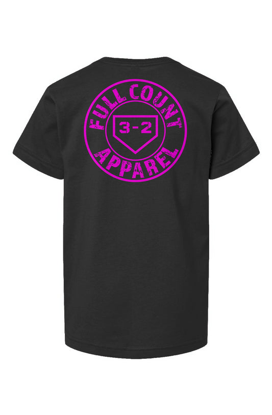 Circle Logo Youth Heavyweight Cotton Tee - Pink