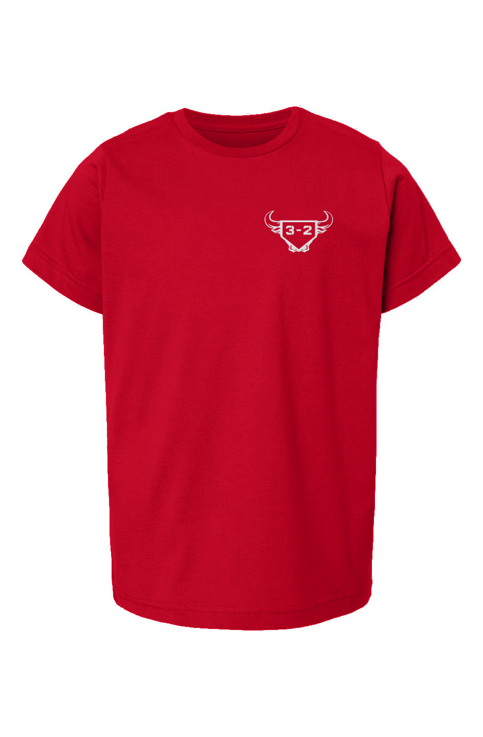 3-2 Bullpen Youth Heavyweight Cotton Tee - White