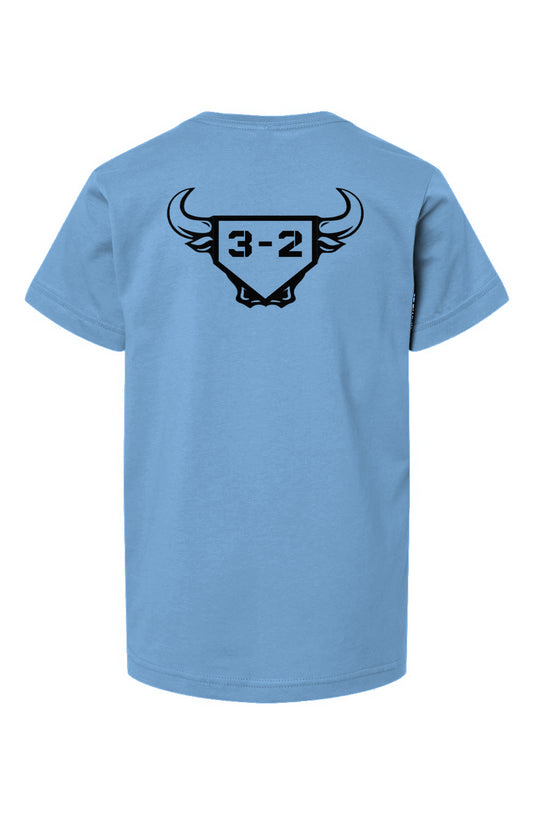 3-2 Bullpen Youth Heavyweight Cotton Tee - Black