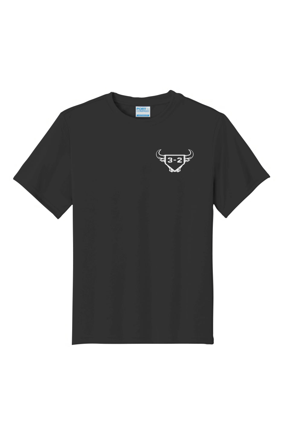 3-2 Bullpen Youth Performance Tee - White
