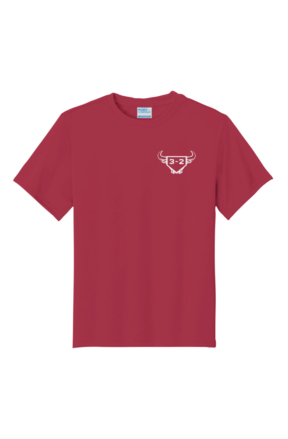 3-2 Bullpen Youth Performance Tee - White