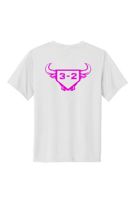 3-2 Bullpen Youth Performance Tee - Pink