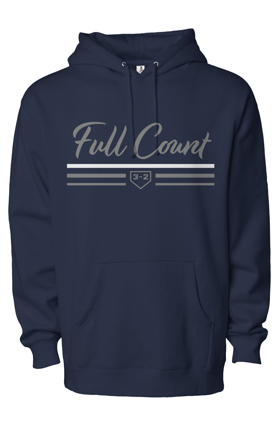 Full Count Bars Heavyweight Pullover Hoodie - Gray