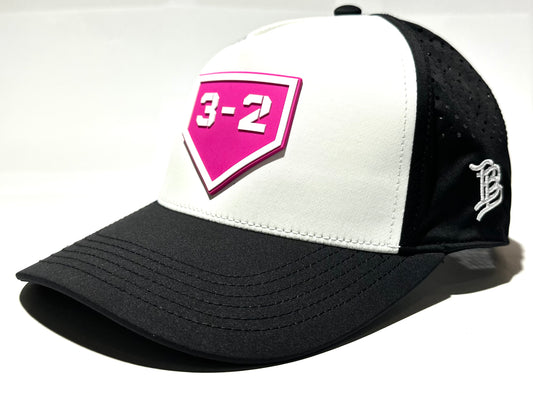 3-2 Hot Pink PVC Kids Performance Hat - Branded Bills