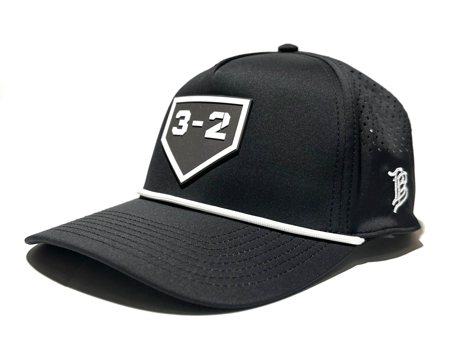 3-2 Classic Curved 5-Panel Rope Snapback - Branded Bills