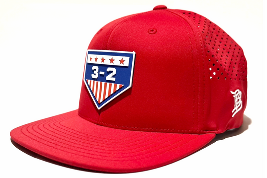 3-2 Stars & Stripes PVC Flat Performance Snapback - Branded Bills