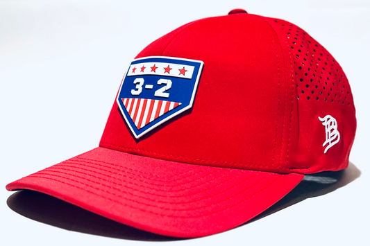 3-2 Stars & Stripes PVC Curved Performance Hat - Branded Bills