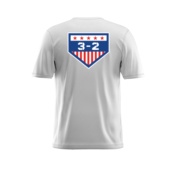 3-2 USA White Tee
