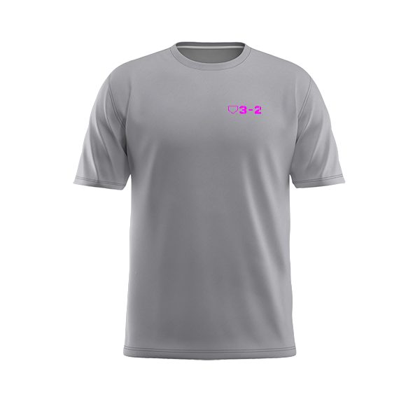 Classic 3-2 Youth Performance Tee - Hot Pink Logo