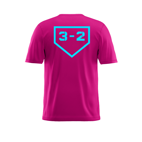 Classic 3-2 Youth Performance Tee - Light Blue Logo