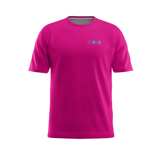 Classic 3-2 Performance Tee - Light Blue Logo