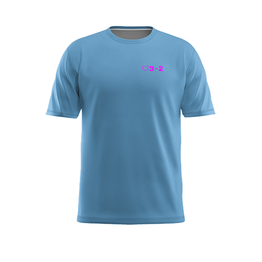 Classic 3-2 Performance Tee - Hot Pink Logo